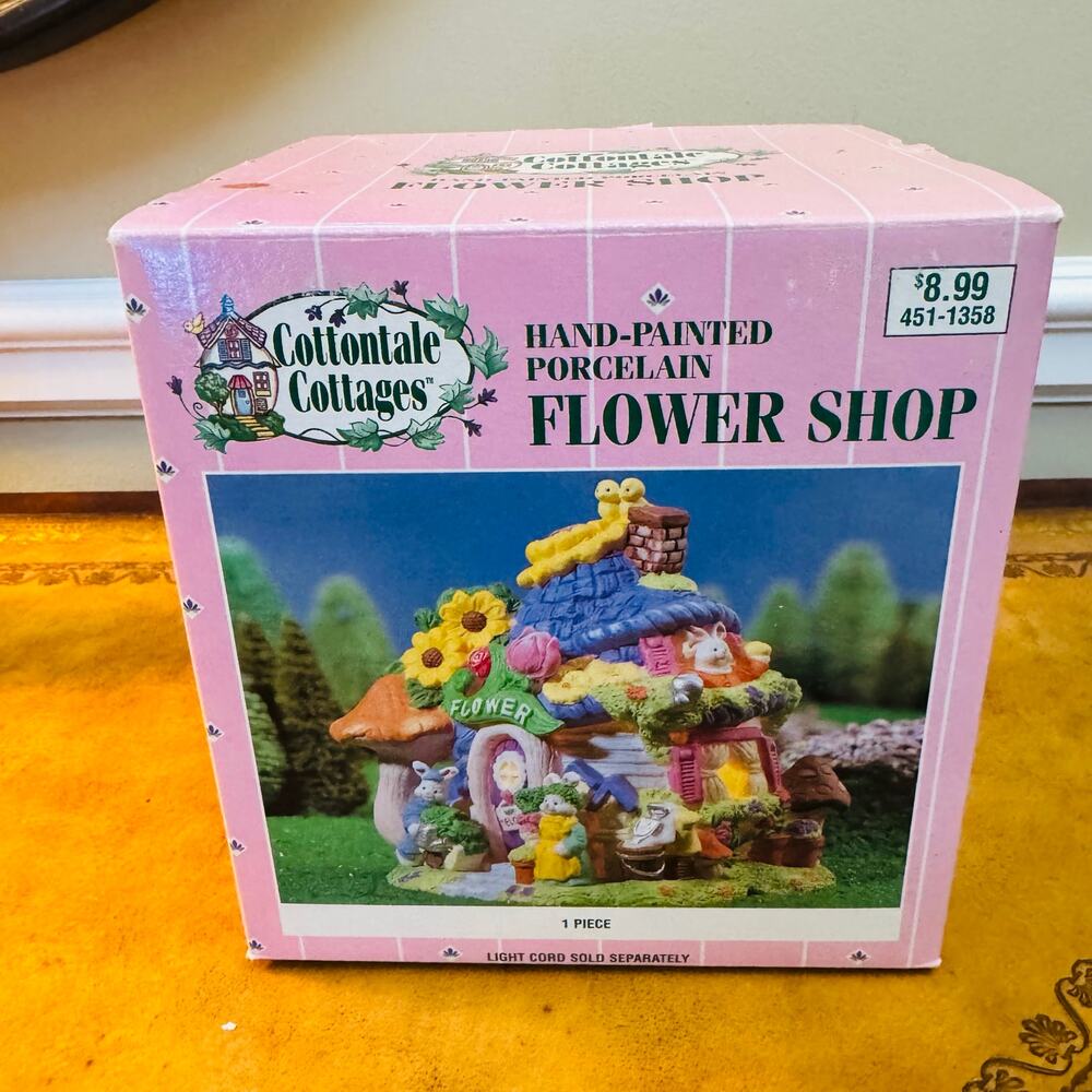 Cottontale Cottages Easter Village Bunny Flower Shop Whimsical Schoolhouse VTG
